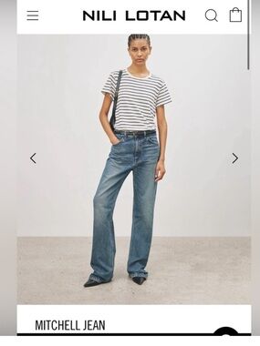 Nili Lotan Mitchell Jeans in Dark Blue Wash